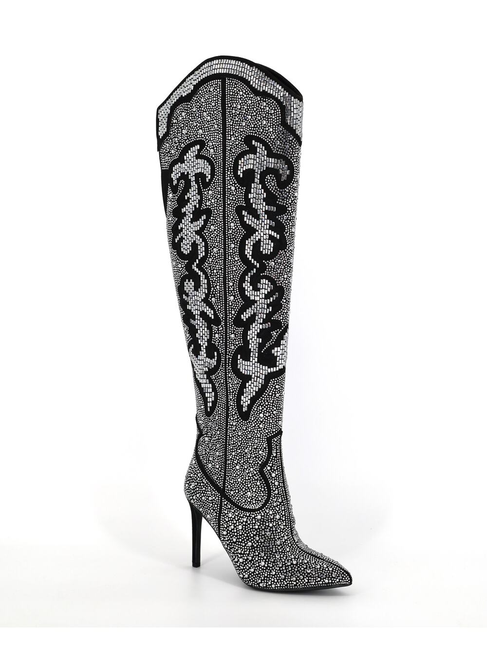 I.N.C. International Concepts Women Black Crystal Over-the-knee Boots Size 5.5M